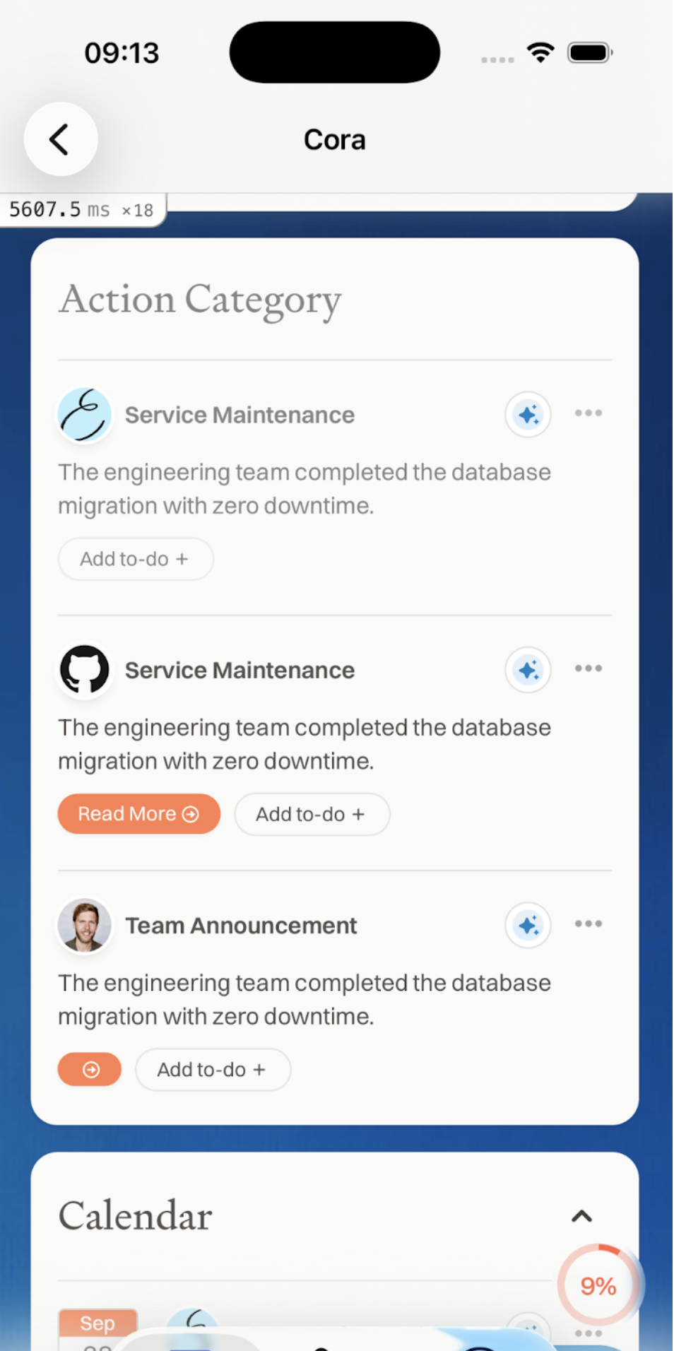 The Cora iOS app that Kieran vibe coded with Claude Sonnet 4.5. (Source: Kieran Klaassen.)